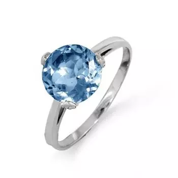 Кольцо с топазом и фианитами Линии Любви