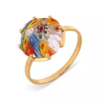 Кольцо с ювелирным стеклом Линии Любви