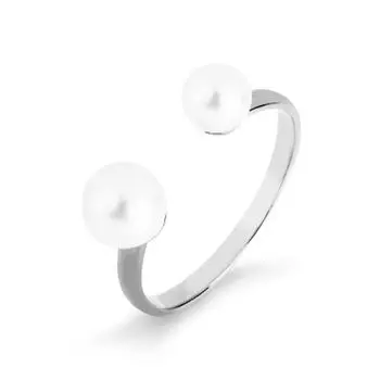 Кольцо с жемчугом Линии Любви