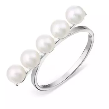 Кольцо с жемчугом Линии Любви