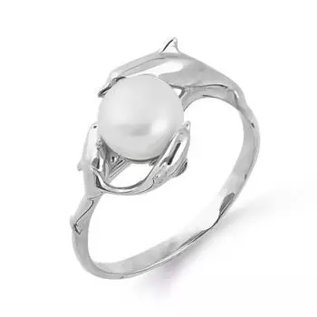 Кольцо с жемчугом Линии Любви