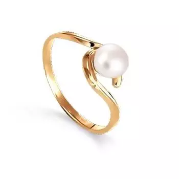 Кольцо с жемчугом Линии Любви