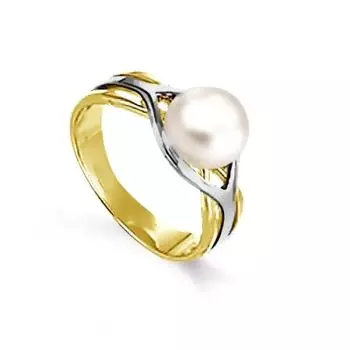Кольцо с жемчугом Линии Любви