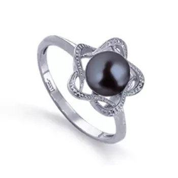 Кольцо с жемчугом Линии Любви