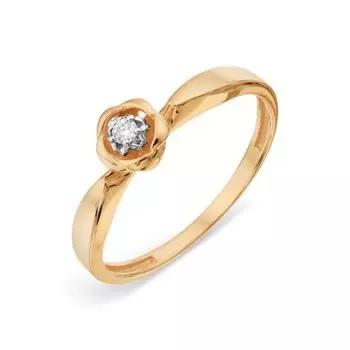 Кольцо с бриллиантом Линии Любви