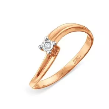 Кольцо с бриллиантом Линии Любви