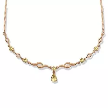 Колье с цитринами Линии Любви