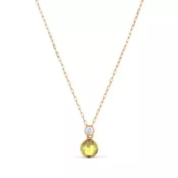 Колье с цитрином и фианитом Линии Любви