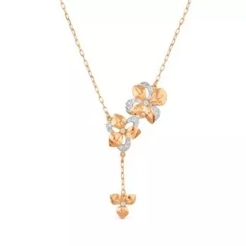 Колье с фианитами Линии Любви