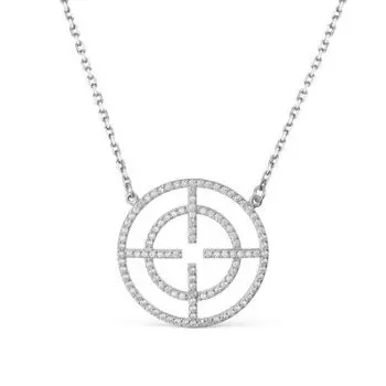 Колье с фианитами Линии Любви