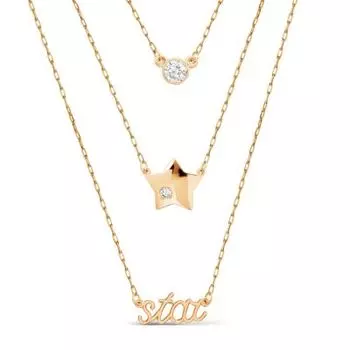 Колье с фианитами Линии Любви