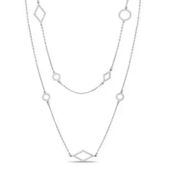 Колье с фианитами Линии Любви