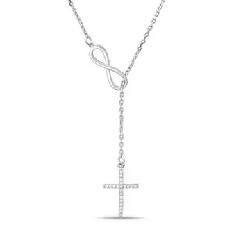 Колье с фианитами Линии Любви