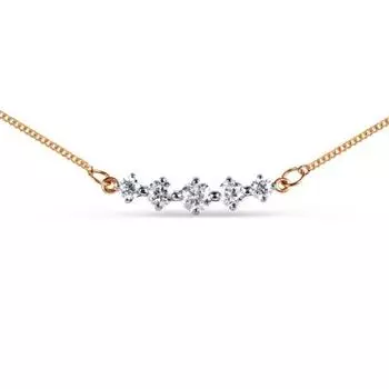 Колье с фианитами Линии Любви