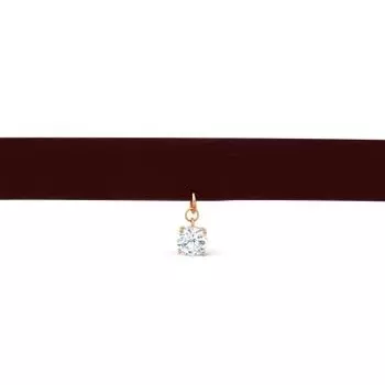 Колье с фианитом Линии Любви