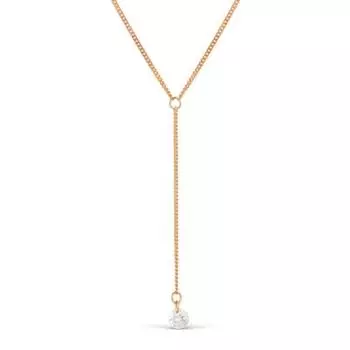 Колье с фианитом Линии Любви