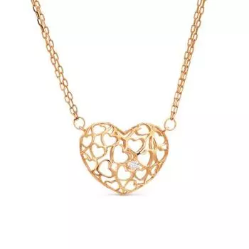 Колье с фианитом Линии Любви