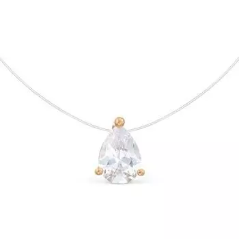 Колье с фианитом Линии Любви