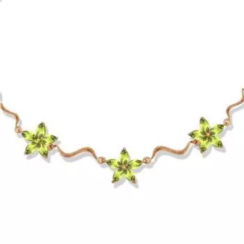 Колье с хризолитами Линии Любви