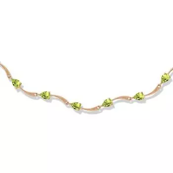 Колье с хризолитами Линии Любви