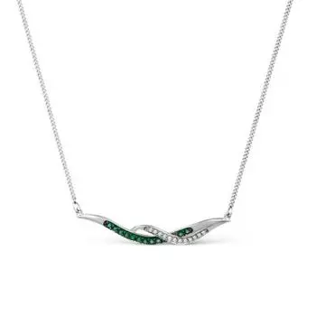 Колье с изумрудами и бриллиантами Линии Любви