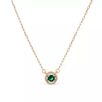 Колье с изумрудом Линии Любви