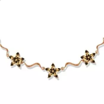 Колье с раухтопазами Линии Любви