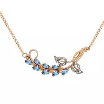 Колье с топазами и фианитами Линии Любви