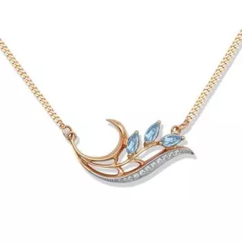 Колье с топазами и фианитами Линии Любви