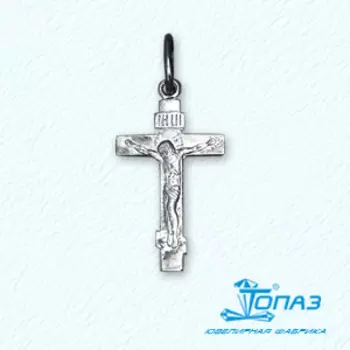 Крестик из белого золота Линии Любви