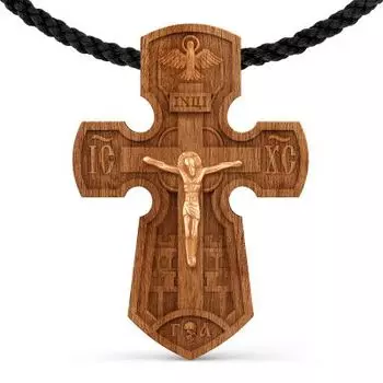 Крестик из красного золота Линии Любви