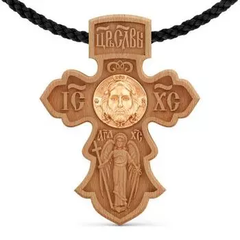 Крестик из красного золота Линии Любви