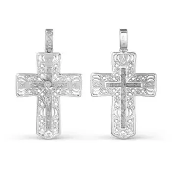 Крестик из серебра Линии Любви