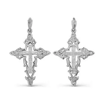 Крестик из серебра Линии Любви