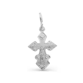 Крестик из серебра Линии Любви