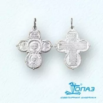 Крестик из серебра Линии Любви