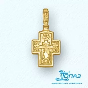 Крестик из желтого золота Линии Любви