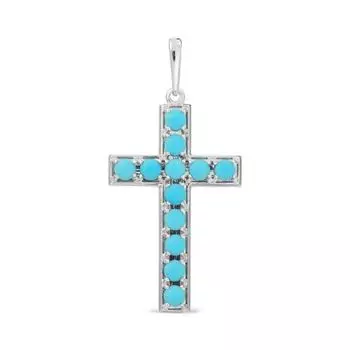 Крестик с бирюзой Линии Любви