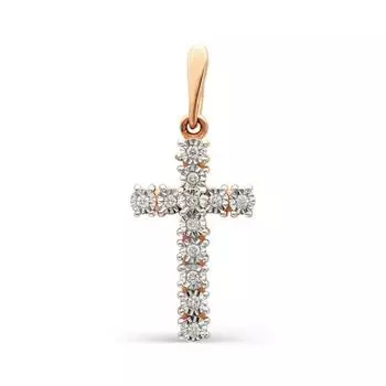 Крестик с бриллиантами Линии Любви