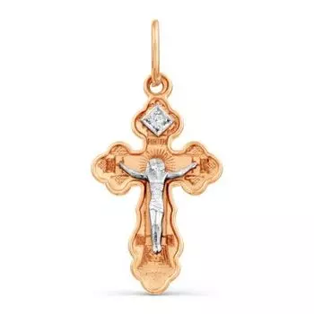 Крестик с бриллиантом Линии Любви