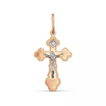 Крестик с бриллиантом Линии Любви