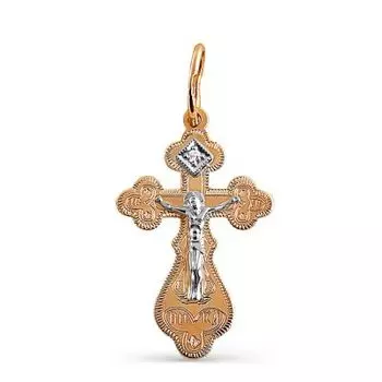 Крестик с бриллиантом Линии Любви