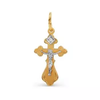 Крестик с бриллиантом Линии Любви