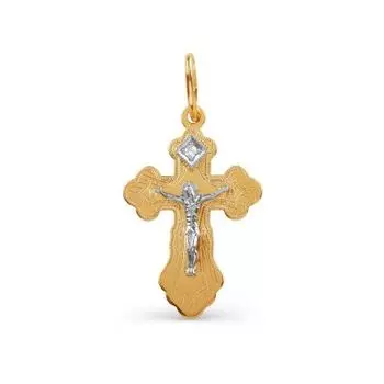 Крестик с бриллиантом Линии Любви