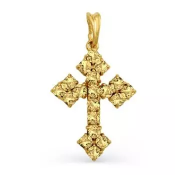 Крестик с цитринами Линии Любви