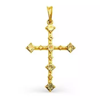 Крестик с цитринами Линии Любви