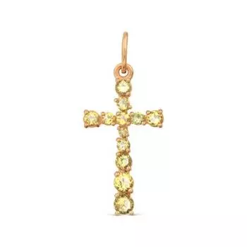 Крестик с цитринами Линии Любви