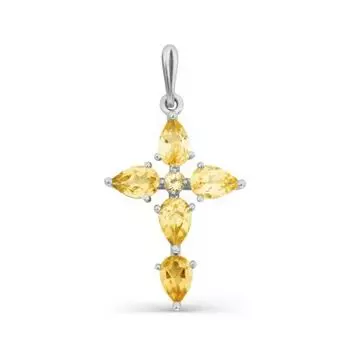 Крестик с цитринами Линии Любви