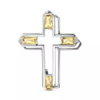 Крестик с цитринами Линии Любви