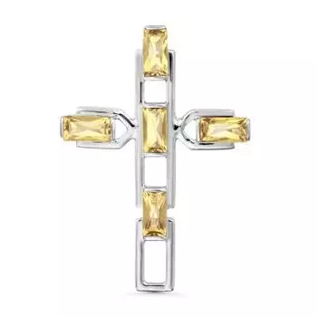 Крестик с цитринами Линии Любви